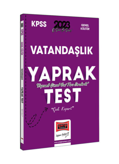 Yargı Yayınları 2023 KPSS Vatandaşlık Çek Kopart Yaprak Test