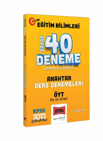 Yargı Yayınları 2023 KPSS Eğitim Bilimleri ÖYT ve Program Geliştirme - Sınıf Yönetimi  - Materyal Geliştirme Anahtar Ders Denemeleri Tamamı Çözümlü 20+20 40 Deneme Sınavı
