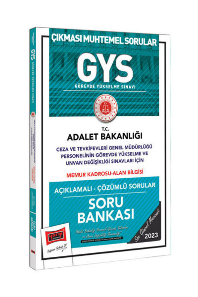 Yargı Yayınları 2023 Adalet Bakanlığı Ceza ve Tevkifevleri Genel Müdürlüğü Personeli Memur Kadrosu Alan Bilgisi İçin Görevde Yükselme ve Değişikliği Sınavlarına Yönelik Açıklamalı Soru Bankası