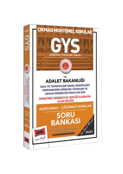 Yargı Yayınları 2023 Adalet Bakanlığı Ceza Tevkifevleri Genel Müdürlüğü GYS ve Unvan Değişikliği Sınavları İçin Denetimli Serbestlik Şefliği Kadrosu Alan Bilgisi Sınavı İçin Açıklamalı Soru Bankası