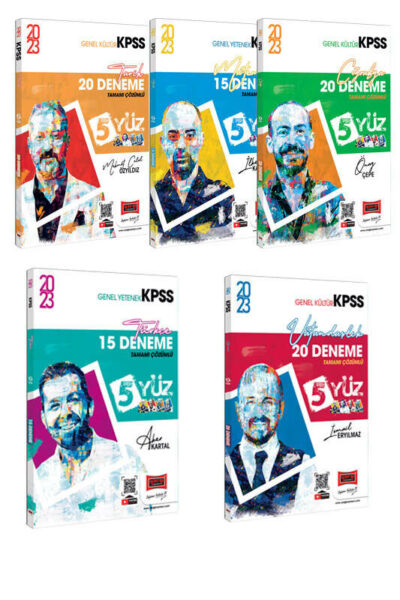 Yargı Yayınları 2023 KPSS Genel Kültür Genel Yetenek 5Yüz Ekibi Tüm Dersler Deneme Seti