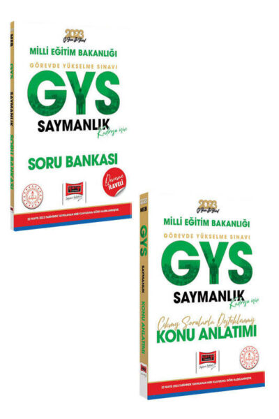 Yargı Yayınları 2023 MEB GYS Saymanlık Kadrosu İçin Deneme İlaveli Soru Bankası ve Konu Anlatımı Seti