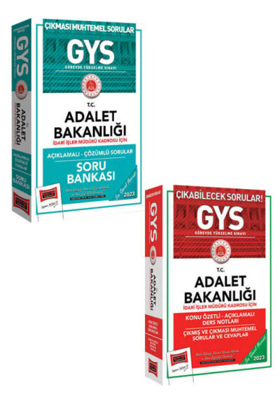 Yargı Yayınları 2023 Adalet Bakanlığı GYS İdari İşler Müdürü Kadrosu İçin Açıklamalı Çözümlü Soru Bankası ve Konu Anlatımı Seti