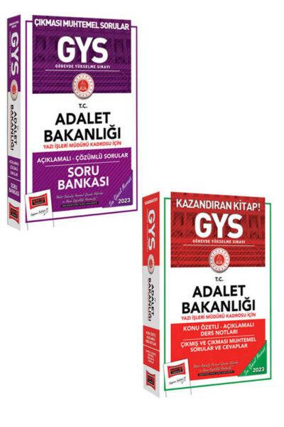 Yargı Yayınları 2023 Adalet Bakanlığı GYS Yazı İşleri Kadrosu İçin Açıklamalı Soru Bankası ve Konu Anlatımlı Set