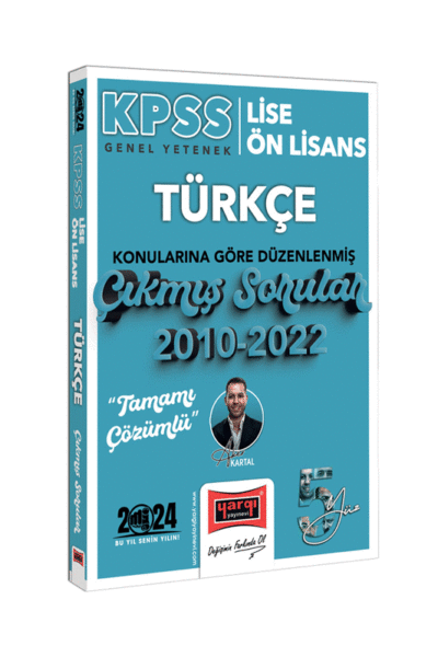 Yargı Yayınları 2024 KPSS Lise Ön Lisans Türkçe Konularına Göre Düzenlenmiş 2010-2022 Tamamı Çözümlü Çıkmış Sorular