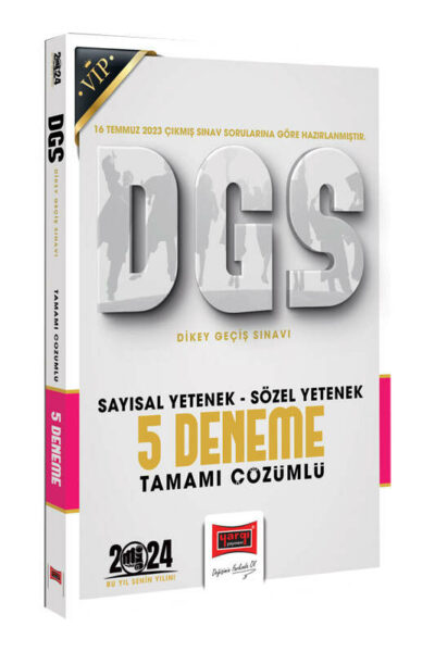 Yargı Yayınları 2024 DGS Sözel Sayısal Bölüm Tamamı Çözümlü 5 Deneme