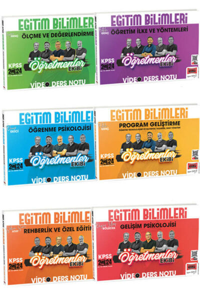 Yargı Yayınları 2024 KPSS Eğitim Bilimleri Öğretmenler Ekibi (Tüm Dersler) Video Ders Notları Seti