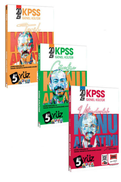 Yargı Yayınları 2024 KPSS Genel Kültür 5Yüz Tarih-Coğrafya-Vatandaşlık Konu Anlatımlı Set