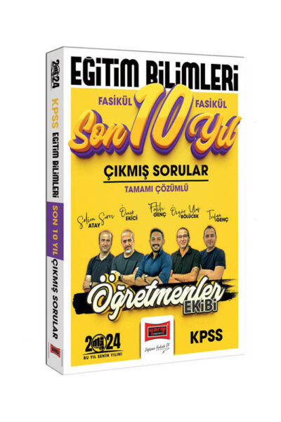 Yargı Yayınları 2024 KPSS Eğitim Bilimleri Öğretmenler Ekibi Tamamı Çözümlü Fasikül Fasikül Çıkmış Sorular Son 10 Yıl