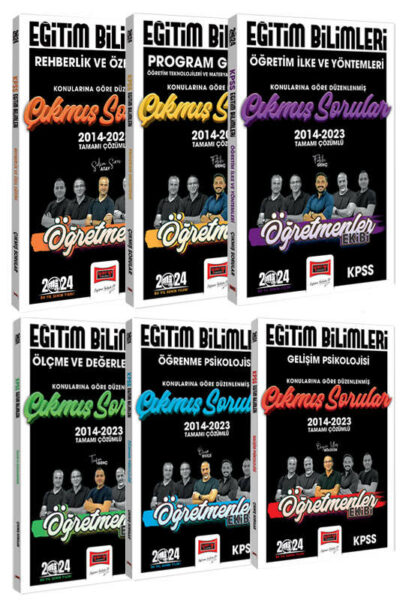 Yargı Yayınları 2024 KPSS Eğitim Bilimleri Öğretmenler Ekibi Tüm Dersler Çıkmış Sorular Seti