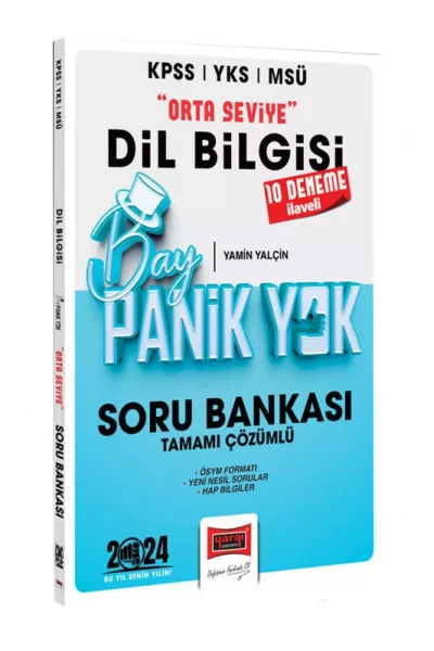 Yargı Yayınları 2024 KPSS YKS MSÜ Bay Panik Yok Dil Bilgisi Orta Seviye Tamamı Çözümlü Soru Bankası