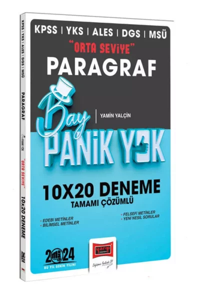 Yargı Yayınları 2024 KPSS YKS MSÜ Bay Panik Yok Paragraf Orta Seviye 10x20 Tamamı Çözümlü Deneme
