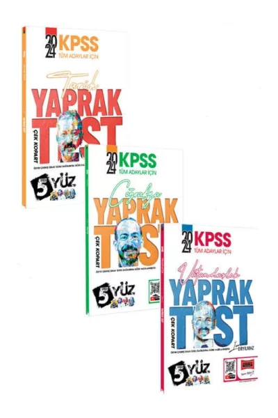 Yargı Yayınları 2024 KPSS Tüm Adaylar İçin 5Yüz Genel Kültür Yaprak Test Seti
