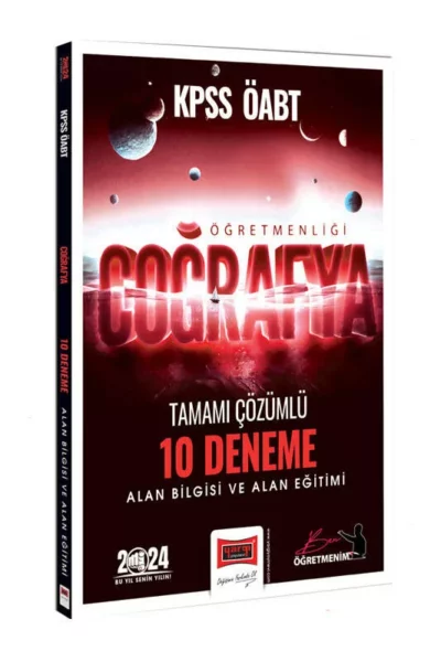 Yargı Yayınları 2024 ÖABT Coğrafya Öğretmenliği Tamamı Çözümlü 10 Deneme