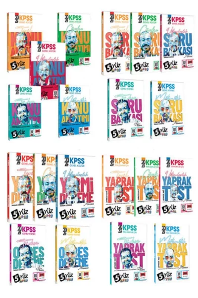 Yargı Yayınları 2024 KPSS 5Yüz Ekibi GK-GY Tüm Dersler (Full Hazırlık Seti)