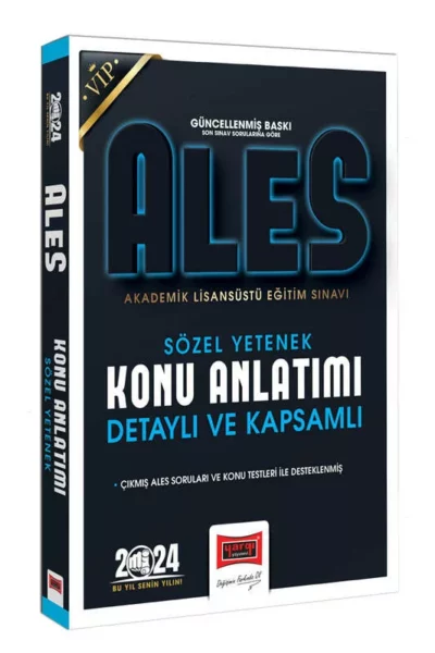 Yargı Yayınları 2024 ALES Vip (Sözel Yetenek) Detaylı ve Kapsamlı Konu Anlatım
