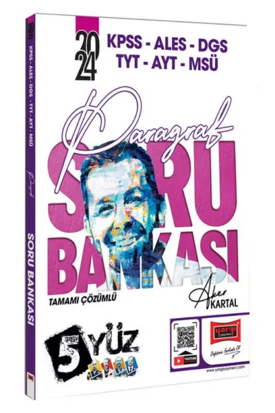Yargı Yayınları 2024 KPSS-ALES-DGS-TYT-AYT-MSÜ Tamamı Çözümlü Paragraf Soru Bankası (Aker Kartal)