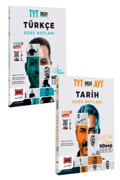 Yargı Yayınları 2024 NDeep Serisi TYT-AYT Tarih ve TYT Türkçe Video Ders Notları Seti