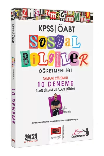 Yargı Yayınları 2024 ÖABT Sosyal Bilgiler Öğretmenliği Tamamı Çözümlü 10 Deneme Sınavı