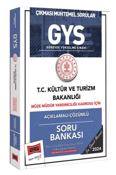 Yargı Yayınları 2024 GYS Kültür ve Turizm Bakanlığı Müze Müdür Yardımcılığı Kadrosu İçin Açıklamalı Çözümlü Soru Bankası