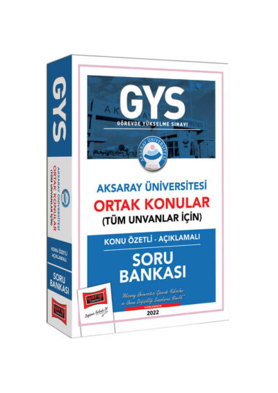 Yargı Yayınları Aksaray Üniversitesi GYS Konu Özetli Açıklamalı Soru Bankası