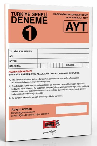Yargı Yayınları AYT Türkiye Geneli Deneme 1