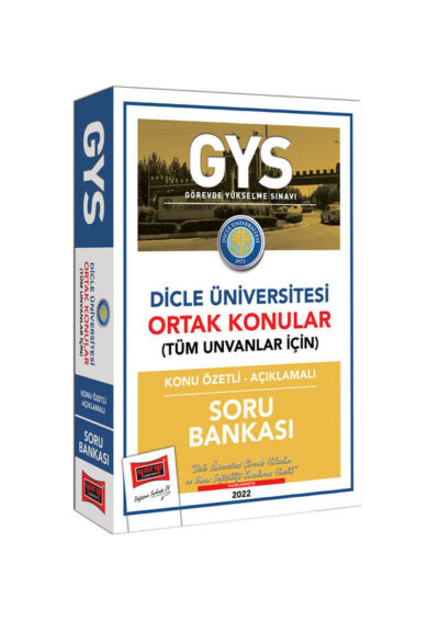Yargı Yayınları Dicle Üniversitesi GYS Konu Özetli Açıklamalı Soru Bankası