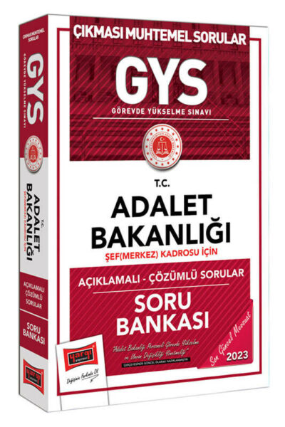 Yargı Yayınları GYS Adalet Bakanlığı Şef (Merkez) Kadrosu İçin Açıklamalı - Çözümlü Soru Bankası