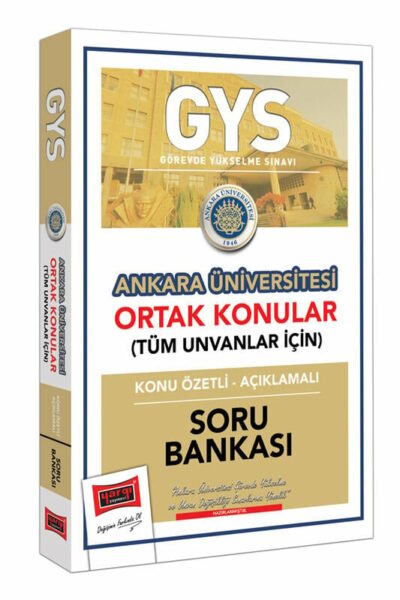 Yargı Yayınları GYS Ankara Üniversitesi Ortak Konular Konu Özetli - Açıklamalı Soru Bankası