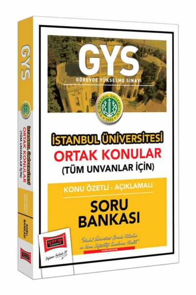 Yargı Yayınları GYS İstanbul Üniversitesi Ortak Konular Konu Özetli - Açıklamalı Soru Bankası