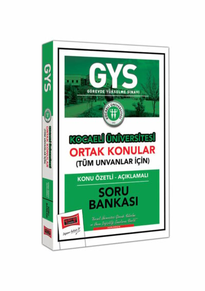 Yargı Yayınları GYS Kocaeli Üniversitesi Ortak Konular Konu Özetli - Açıklamalı Soru Bankası