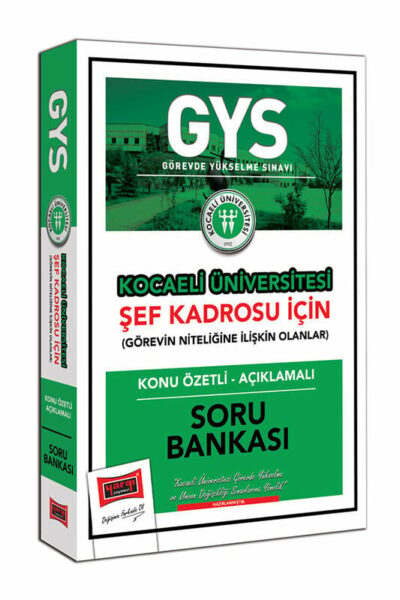 Yargı Yayınları GYS Kocaeli Üniversitesi Şef Kadrosu İçin Konu Özetli Açıklamalı Soru Bankası