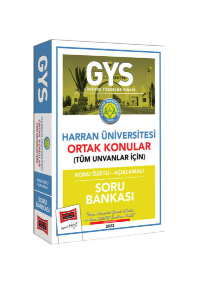 Yargı Yayınları Harran Üniversitesi GYS Konu Özetli Açıklamalı Soru Bankası
