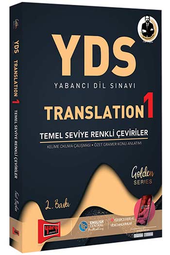 Yargı Yayınları YDS Yabancı Dil Sınavı Translation 1 Temel Seviye Renkli Çeviriler