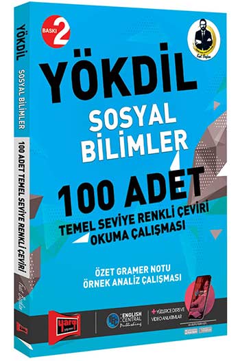 Yargı Yayınları YÖKDİL Sosyal Bilimler 100 Adet Temel Seviye Renkli Çeviri Okuma Çalışması