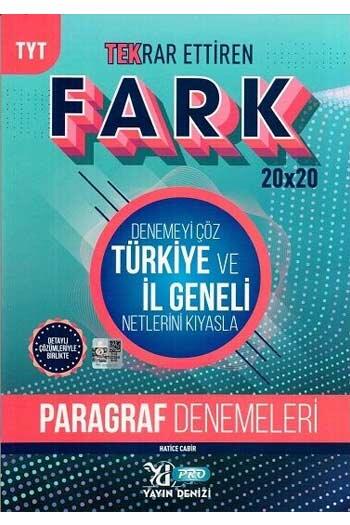 Yayın Denizi Yayınları TYT Paragraf Fark 20x20 Tekrar Ettiren Denemeleri