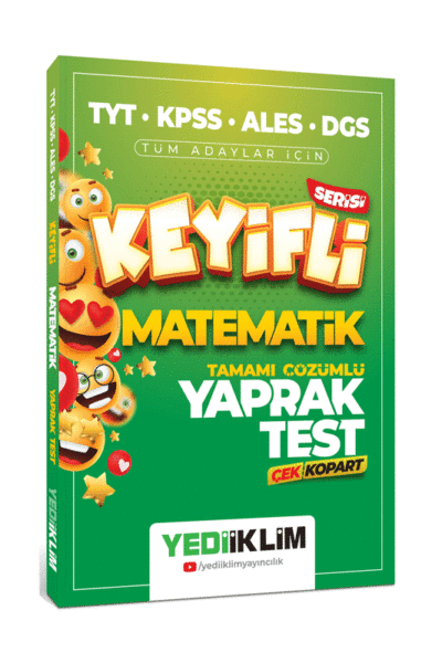 Yediiklim Yayınları TYT-KPSS-ALES-DGS Keyifli Matematik Tamamı Çözümlü Yaprak Test Çek Kopart