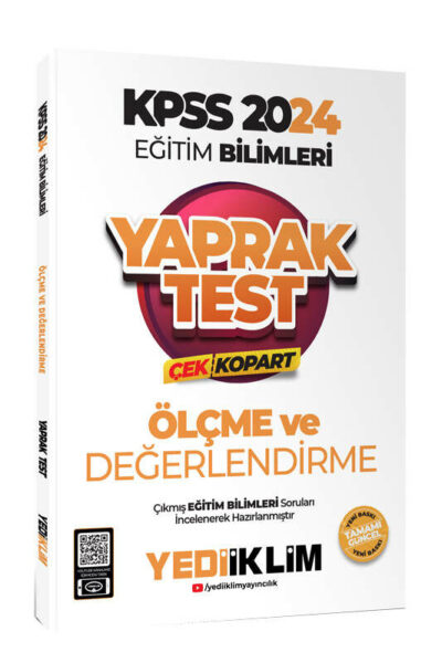 Yediiklim Yayınları 2024 KPSS Eğitim Bilimleri Ölçme ve Değerlendirme Çek Kopart Yaprak Test