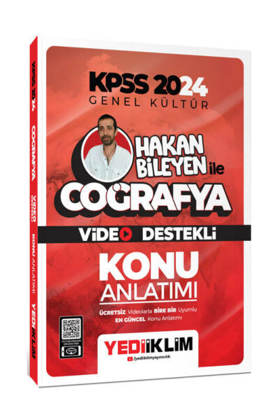 Yediiklim Yayınları 2024 Kpss Hakan Bileyen ile Coğrafya Video Destekli Konu Anlatımı