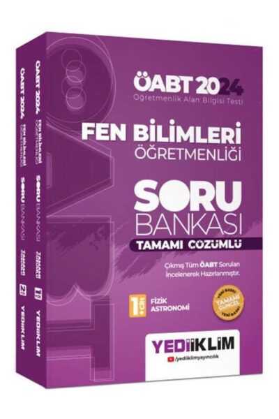Yediiklim Yayınları 2024 ÖABT Fen Bilimleri Öğretmenliği Tamamı Çözümlü Soru Bankası