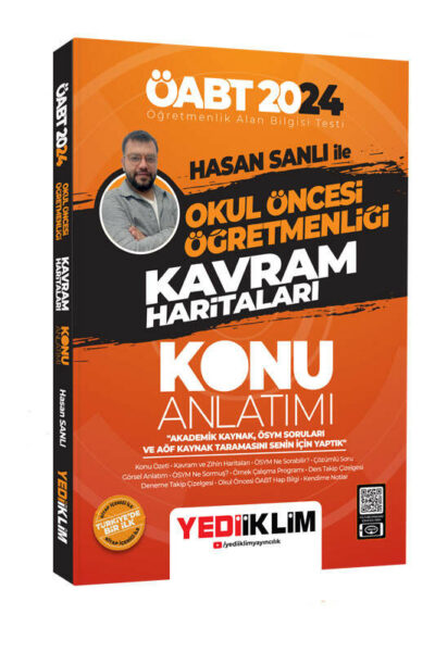 Yediiklim Yayınları 2024 ÖABT Hasan Sanlı ile Okul Öncesi Öğretmenliği Kavram Haritaları Konu Anlatımı