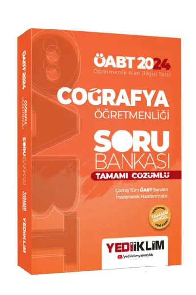 Yediiklim Yayınları 2024 ÖABT Coğrafya Öğretmenliği Tamamı Çözümlü Soru Bankası