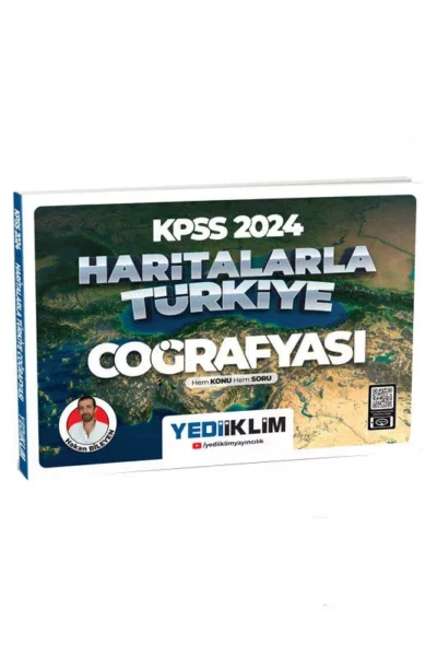 Yediiklim Yayınları 2024 KPSS Haritalarla Türkiye Coğrafyası Hem Konu Hem Soru (Hakan Bileyen)
