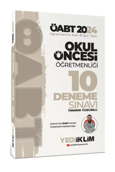 Yediiklim Yayınları 2024 ÖABT Okul Öncesi Öğretmenliği Tamamı Çözümlü 10 Deneme