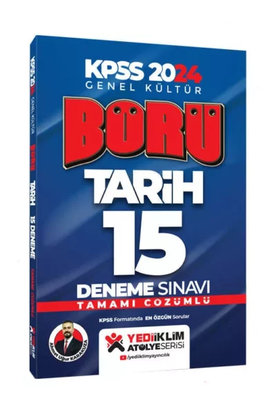 Yediiklim Yayınları 2024 KPSS Genel Kültür Börü Tarih Tamamı Çözümlü 15 Deneme