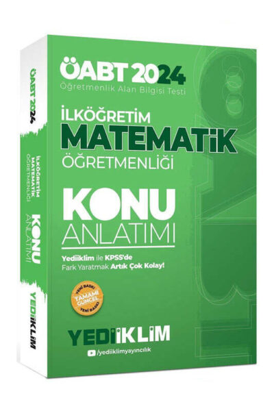 9786254315756 Yediiklim Yayınları, 2024, ÖABT Kitabı, Matematik Kitabı, Konu Kitabı