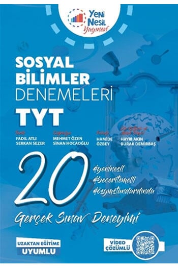 Yeni Nesil Yayınevi TYT Sosyal Bilimler 20 Deneme Sınavı