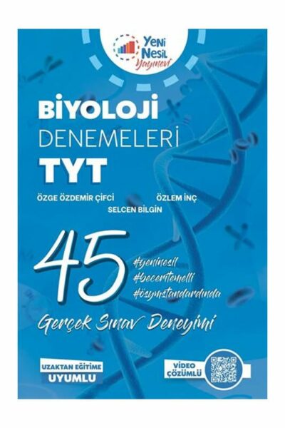 Yeni Nesil Yayınları TYT Biyoloji 45 Deneme Sınavı