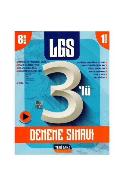 Yeni Tarz Yayınları 8. Sınıf LGS 3 lü Deneme