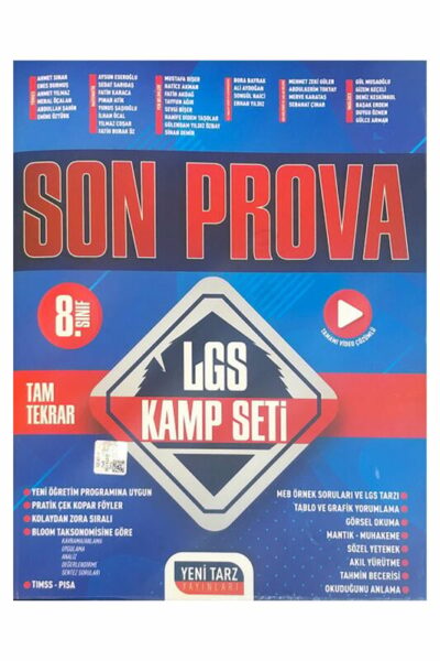 Yeni Tarz Yayınları 8. Sınıf LGS Son Prova Kamp Seti